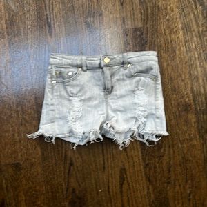 Gray tractr kids Jean shorts